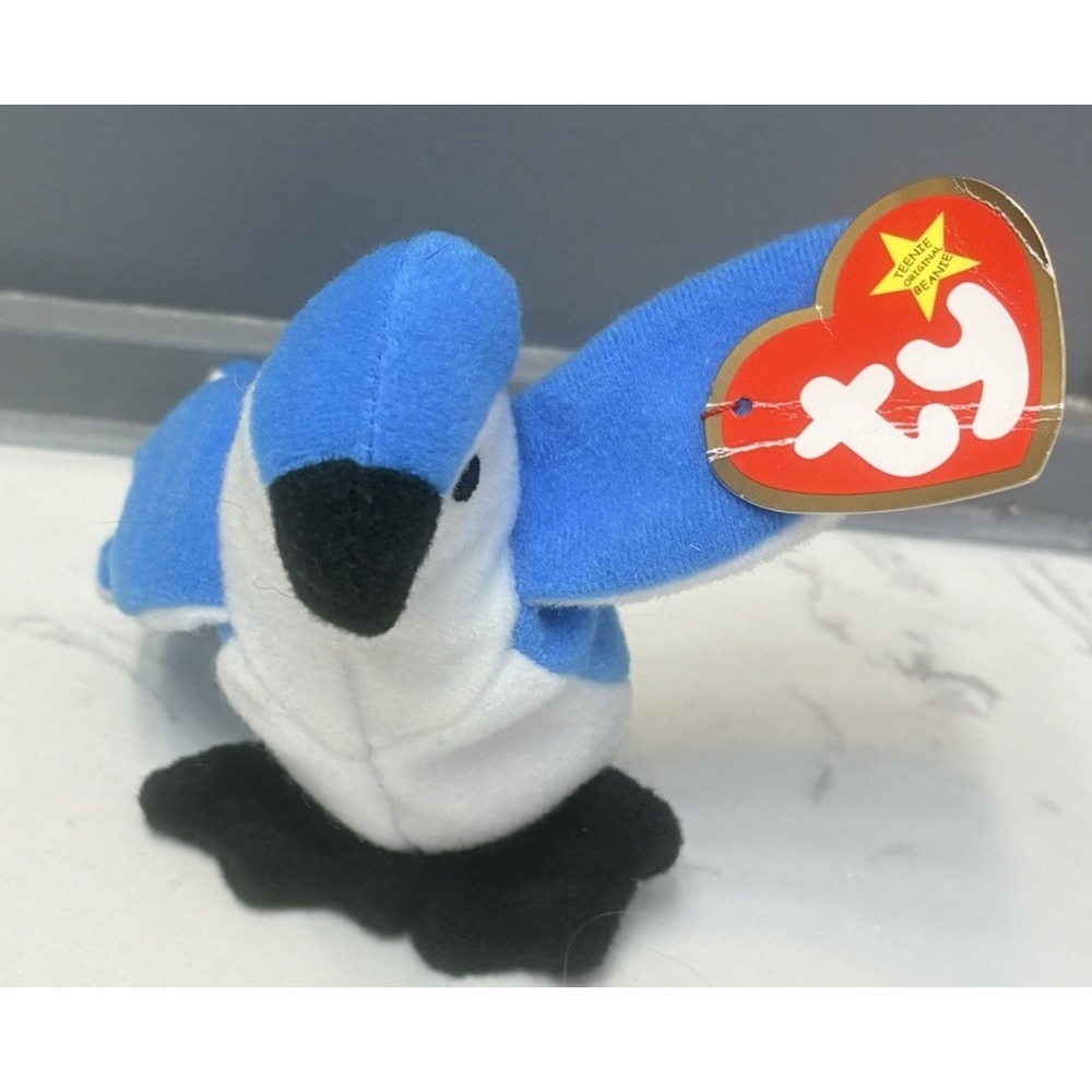 Ty Teenie Beanie Babies Rocket the Blue Jay Plush Toy 1998 Ages 3-7 Years